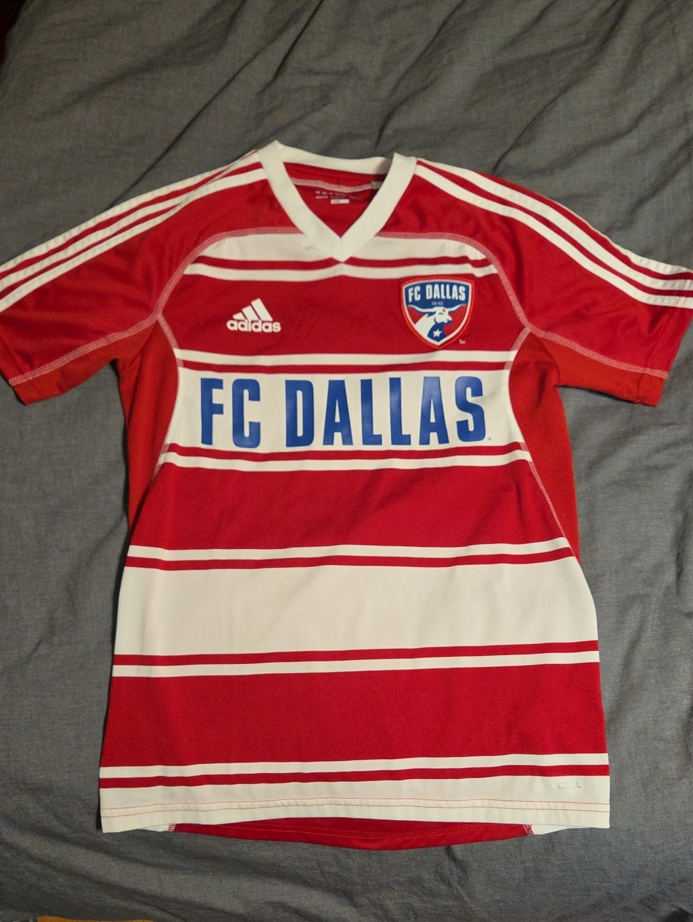 adidas Kids FC Dallas Red & White Soccer Jersey